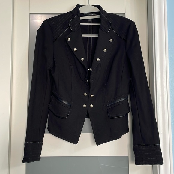 CLOSET CLOSING WHBM black military jacket, size 4 - Picture 1 of 14